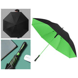 Maxbell Folding Long Handle Umbrella Windproof Double Layer for Camp Fishing Women green