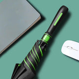 Maxbell Folding Long Handle Umbrella Windproof Double Layer for Camp Fishing Women green