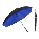 Maxbell Folding Long Handle Umbrella Windproof Double Layer for Camp Fishing Women blue