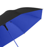 Maxbell Folding Long Handle Umbrella Windproof Double Layer for Camp Fishing Women blue