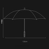 Maxbell Folding Long Handle Umbrella Windproof Double Layer for Camp Fishing Women blue