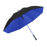 Maxbell Folding Long Handle Umbrella Windproof Double Layer for Camp Fishing Women blue