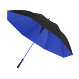 Maxbell Folding Long Handle Umbrella Windproof Double Layer for Camp Fishing Women blue