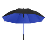 Maxbell Folding Long Handle Umbrella Windproof Double Layer for Camp Fishing Women blue