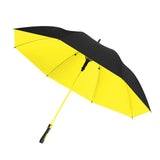 Maxbell Folding Long Handle Umbrella Windproof Double Layer for Camp Fishing Women yellow