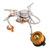 Maxbell Durable Camping Gas Stove Foldable Cooking Tool Lightweight Picnic Yellow Rough Texture