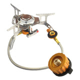 Maxbell Durable Camping Gas Stove Foldable Cooking Tool Lightweight Picnic Yellow Rough Texture