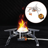 Maxbell Durable Camping Gas Stove Foldable Cooking Tool Lightweight Picnic Yellow Rough Texture