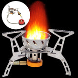 Maxbell Durable Camping Gas Stove Foldable Cooking Tool Lightweight Picnic red Texture