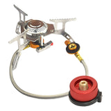 Maxbell Durable Camping Gas Stove Foldable Cooking Tool Lightweight Picnic red Texture