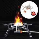 Maxbell Durable Camping Gas Stove Foldable Cooking Tool Lightweight Picnic red Texture