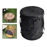 Maxbell Camping Trash Can Foldable Dirty Clothes Basket Portable for Garden Picnic Black