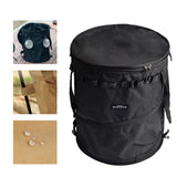 Maxbell Camping Trash Can Foldable Dirty Clothes Basket Portable for Garden Picnic Black
