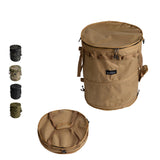 Maxbell Camping Trash Can Foldable Dirty Clothes Basket Portable for Garden Picnic Brown
