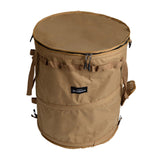 Maxbell Camping Trash Can Foldable Dirty Clothes Basket Portable for Garden Picnic Brown