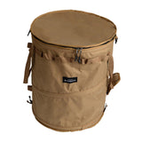 Maxbell Camping Trash Can Foldable Dirty Clothes Basket Portable for Garden Picnic Brown