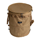 Maxbell Camping Trash Can Foldable Dirty Clothes Basket Portable for Garden Picnic Brown