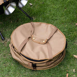 Maxbell Camping Trash Can Foldable Dirty Clothes Basket Portable for Garden Picnic Brown