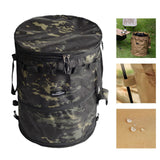 Maxbell Camping Trash Can Foldable Dirty Clothes Basket Portable for Garden Picnic Black Green