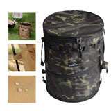 Maxbell Camping Trash Can Foldable Dirty Clothes Basket Portable for Garden Picnic Black Green