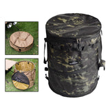Maxbell Camping Trash Can Foldable Dirty Clothes Basket Portable for Garden Picnic Black Green