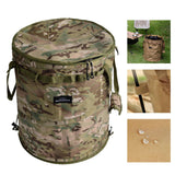 Maxbell Camping Trash Can Foldable Dirty Clothes Basket Portable for Garden Picnic Green Sand