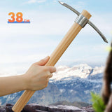 Maxbell Ice Axe Garden Pickaxe Wood Handle Pick Mattock Hoe for Digging Soil