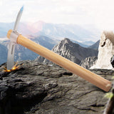 Maxbell Ice Axe Garden Pickaxe Wood Handle Pick Mattock Hoe for Digging Soil