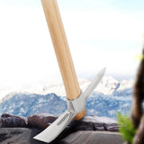 Maxbell Ice Axe Garden Pickaxe Wood Handle Pick Mattock Hoe for Digging Soil