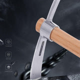 Maxbell Ice Axe Garden Pickaxe Wood Handle Pick Mattock Hoe for Digging Soil