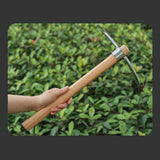 Maxbell Ice Axe Garden Pickaxe Wood Handle Pick Mattock Hoe for Digging Soil