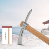 Maxbell Ice Axe Garden Pickaxe Wood Handle Pick Mattock Hoe for Digging Soil