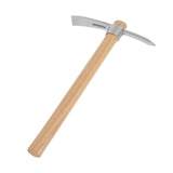 Maxbell Ice Axe Garden Pickaxe Wood Handle Pick Mattock Hoe for Digging Soil