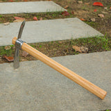 Maxbell Ice Axe Garden Pickaxe Wood Handle Pick Mattock Hoe for Digging Soil