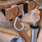 Maxbell S Shaped Hooks Organizer Rack Storage Camping Hangers for Hanging Cookware