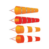 Maxbell 200cm Wind Sock Bag Rainbow Fashion Hanging Grommet Waterproof Park orange and gray