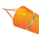 Maxbell 200cm Wind Sock Bag Rainbow Fashion Hanging Grommet Waterproof Park orange and gray