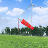 Maxbell 200cm Wind Sock Bag Rainbow Fashion Hanging Grommet Waterproof Park red and gray