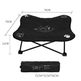 Maxbell Portable Elevated Pet Bed Washable Collapsible Camp Bed for Traveling Black