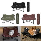 Maxbell Portable Elevated Pet Bed Washable Collapsible Camp Bed for Traveling Black