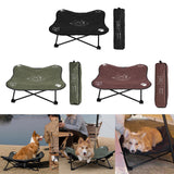 Maxbell Portable Elevated Pet Bed Washable Collapsible Camp Bed for Traveling Black