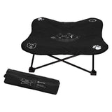 Maxbell Portable Elevated Pet Bed Washable Collapsible Camp Bed for Traveling Black