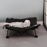 Maxbell Portable Elevated Pet Bed Washable Collapsible Camp Bed for Traveling Black