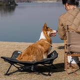Maxbell Portable Elevated Pet Bed Washable Collapsible Camp Bed for Traveling Black