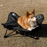 Maxbell Portable Elevated Pet Bed Washable Collapsible Camp Bed for Traveling Black