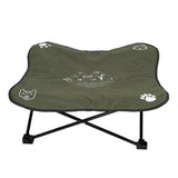 Maxbell Portable Elevated Pet Bed Washable Collapsible Camp Bed for Traveling Green