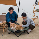 Maxbell Portable Elevated Pet Bed Washable Collapsible Camp Bed for Traveling Green
