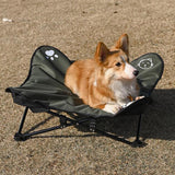 Maxbell Portable Elevated Pet Bed Washable Collapsible Camp Bed for Traveling Green
