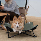 Maxbell Portable Elevated Pet Bed Washable Collapsible Camp Bed for Traveling Green
