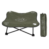 Maxbell Portable Elevated Pet Bed Washable Collapsible Camp Bed for Traveling Green